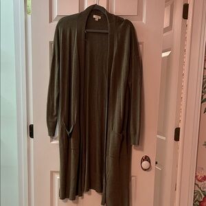 Debut Olive Green Open Front Cardigan